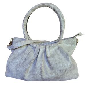 NWOT Latico USA Large Distressed Bone Cream Super Soft Satchel Crossbody Bag